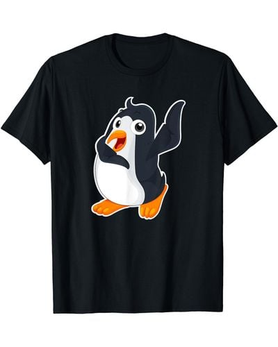Original Penguin Penguin Dab Dance Bird Funny T-shirt - Black