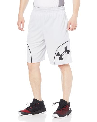 Under Armour UA PERIMETER 11'' SHORT pantaloncino basket uomo ghiaccio/nero XL XL - Multicolore