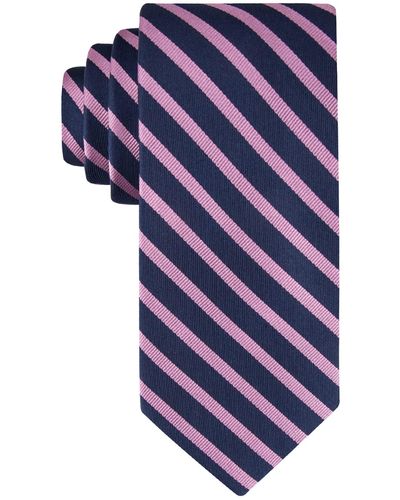 Tommy Hilfiger S Core And Exotic Stripe Tie - Blue
