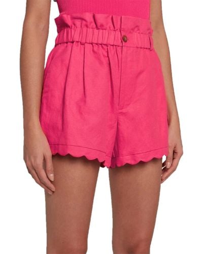 7 For All Mankind Paperbag Tailored Short - Pink