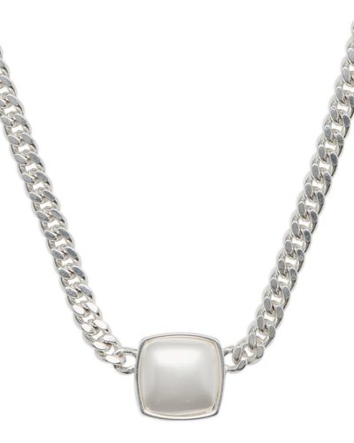 Lucky Brand Pearl Toggle Chain Necklace - Metallic