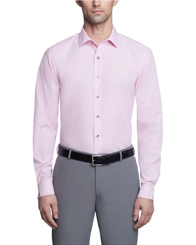 Kenneth Cole Unlisted Dress Shirt Regular Fit Solid - Pink