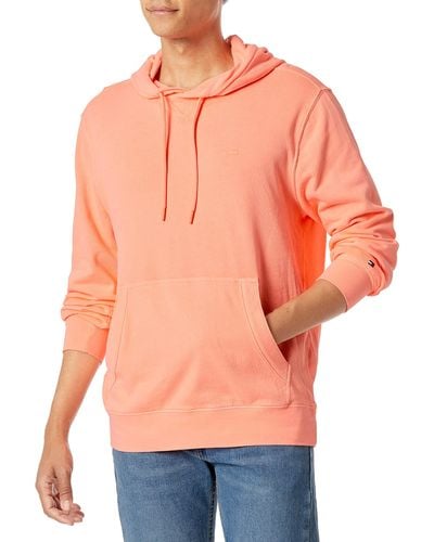 Tommy Hilfiger Check Hoodie Sweatshirt - Orange