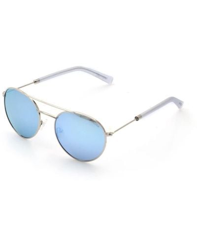 Nautica N4633sp Polarized Round Sunglasses - Metallic
