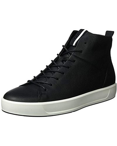 Ecco Soft 8 High Top (black 2) Men's Lace Up Casual Shoes