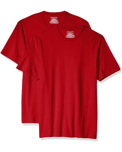 Amazon Essentials 2-pack Loose-fit Crewneck Pocket T-shirt - Red