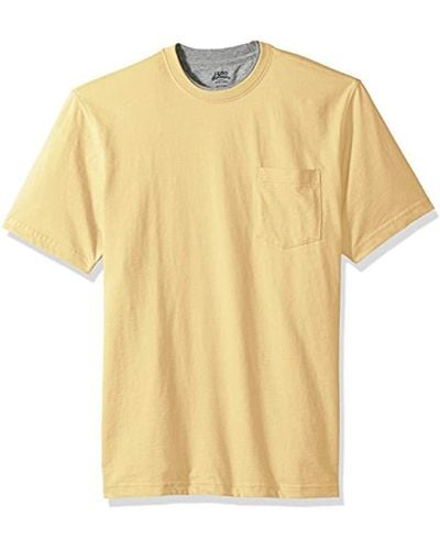 Izod Chatham Point Short Sleeve Solid Jersey T-shirt With Pocket - Yellow