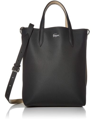 Lacoste Anna Vertical Shopping Tote Bag - Black