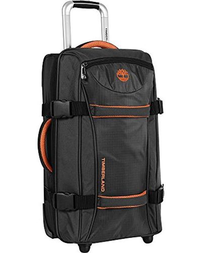 Timberland Wheeled Duffle Bag - Carry On Check In Lightweight Rolling Luggage Overnight Travel Bag Suitcase For - Black