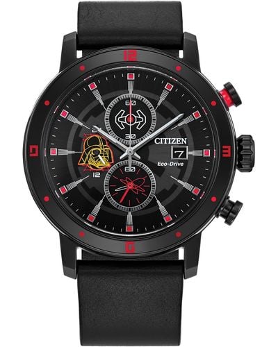 Citizen Eco-drive Star Wars Darth Vader Chronograph Watch With Black Ion Plated Case