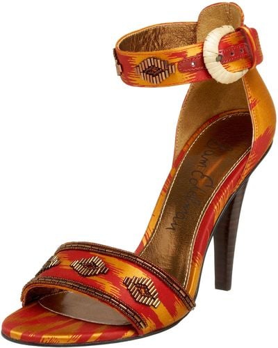 Sam Edelman Nessie High Heel Sandal,red/sienna,7.5 M Us - Orange