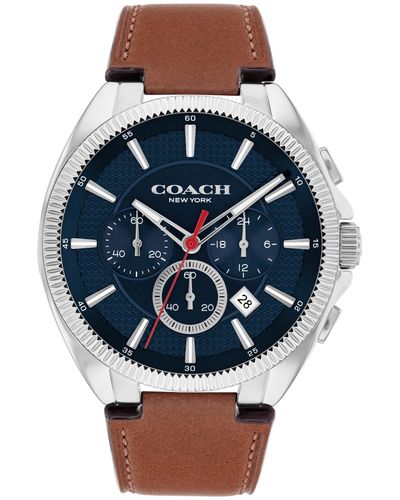COACH Chronograph Wristwatch With Date Window And Subdials For - Blue