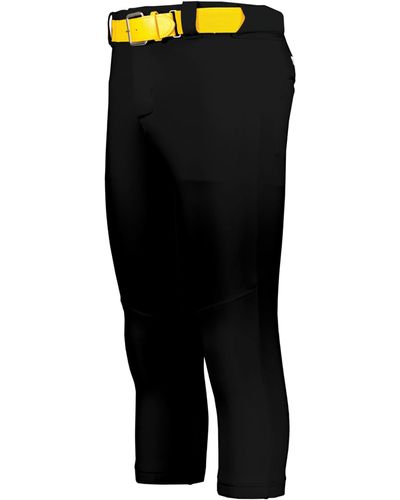 Russell Flexstretch Softball Pants With Belt Loops-fastpitch & Baseball Ready - Black