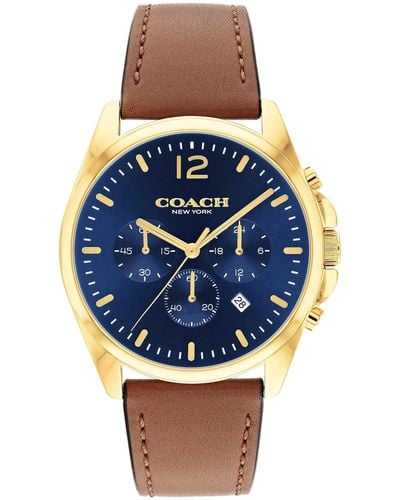 COACH Greyson Watch, 43mm - Blue