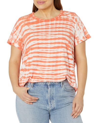 Jessica Simpson Plus Size Luna Short Sleeve Tee Shirt - Multicolor