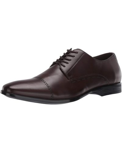 Kenneth Cole Reaction Eddy Brouge Lace Up Cap Toe Oxford - Black