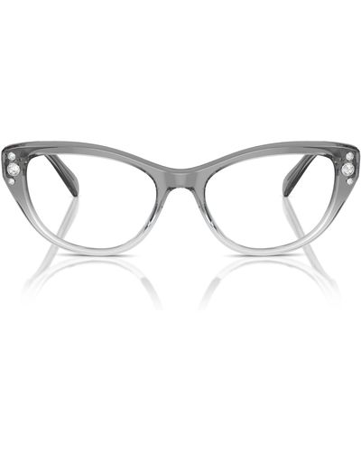 Swarovski Sk2023 Cat Eye Prescription Eyewear Frames - Black