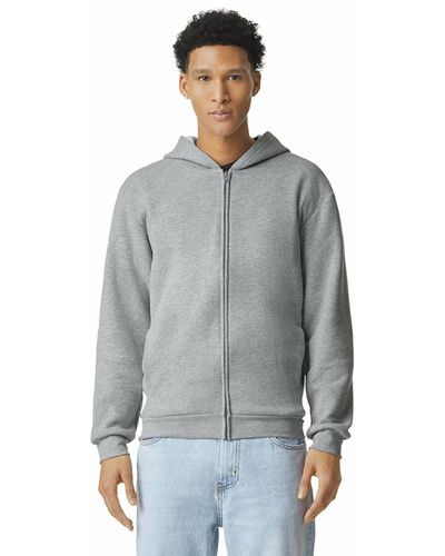 American Apparel Reflex Fleece Full Zip Hoodie Sweatshirt - Gray