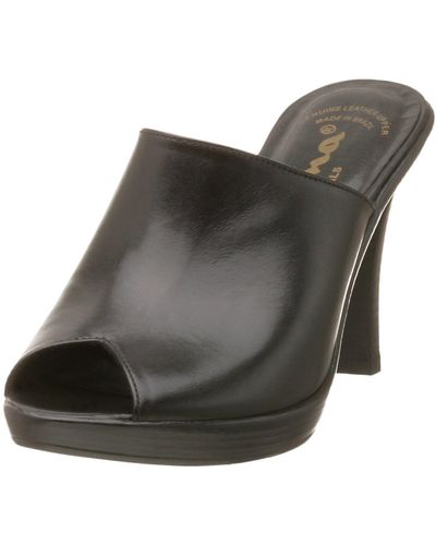 Nina Sabella Open Toe Slide,black,6.5 M