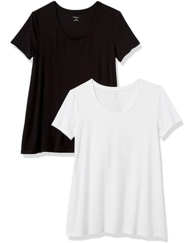 Daily Ritual Jersey Short-sleeve Swing Scoopneck T-shirt - Black