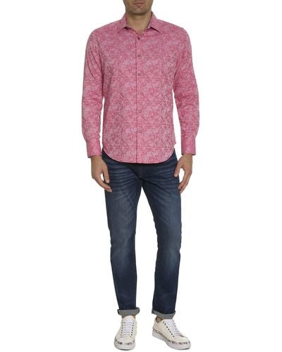 Robert Graham Electric Slide Long-sleeve Woven Shirt - Pink