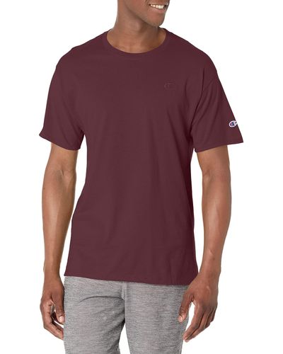 Champion Mens Classic Jersey Tee Shirt - Purple