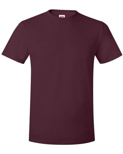 Hanes Mens Nano Premium Cotton T-shirt - Red