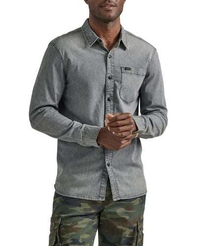 Lee Jeans Long Sve Shirt - Gray