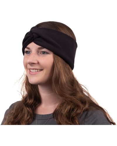 Isotoner S Recycled Water Repellent Cozy Soft Fleece Cold Weather Headband - Brown