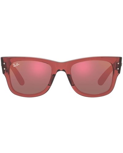 Ray-Ban Rb0840s Mega Wayfarer Square Sunglasses - Pink