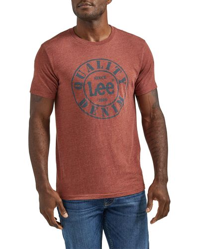 Lee Jeans Short Sve Graphic T-shirt - Red