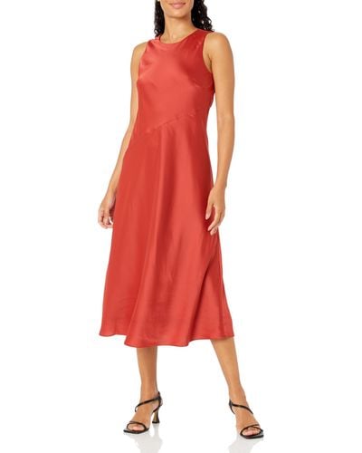 Anne Klein Angled Seam Slip Dress - Red