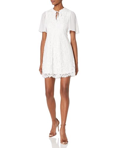 Kensie Spring Lace Dress - White