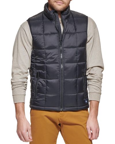 Dockers Box Quilted Puffer Vest - Black