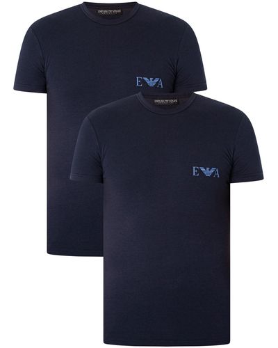 Emporio Armani 2-pack Bold Monogram T-shirt T Shirt - Blau