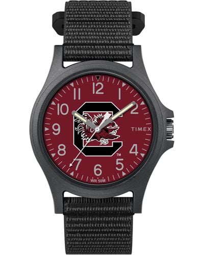 Timex Collegiate Pride 40mm Watch – South Carolina Fighting Gamecocks With Black Fastwrap - Red