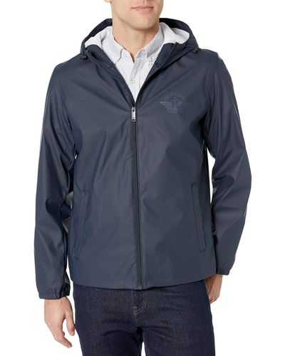 Dockers Waterproof Rain Slicker Jacket - Blue