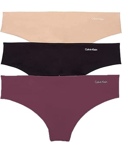 Calvin Klein Invisibles 3-pack Thong - Purple