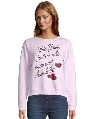 Hanes Ugly Christmas Sweater-wine & Chocolates - Pink