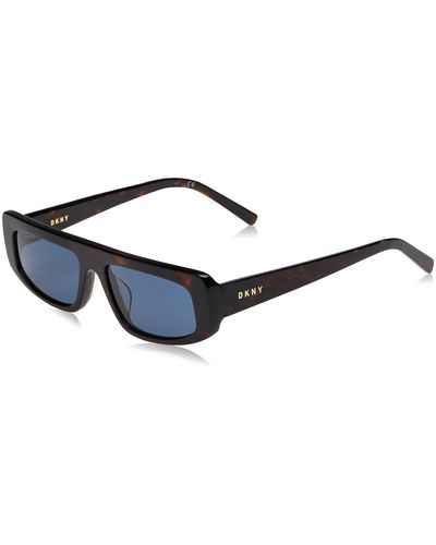 DKNY Dk518s Rectangular Sunglasses - Blue