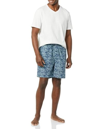 Amazon Essentials Cotton Poplin Short With Cotton T-shirt Pajama Set - Multicolor