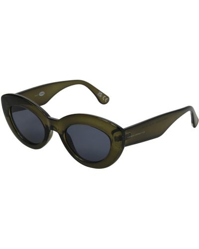 French Connection Full Rim Oval Sunglasses - Black