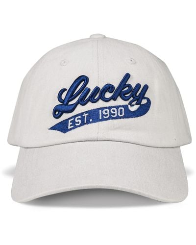 Lucky Brand Cotton Baseball Cap With Adjustable Straps For And - Blue