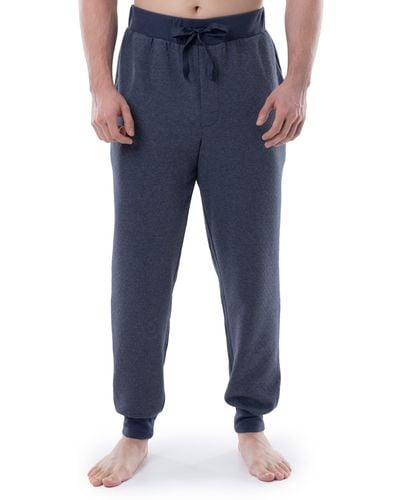 Izod Quilted Knit Sleep Jogger Pant - Blue