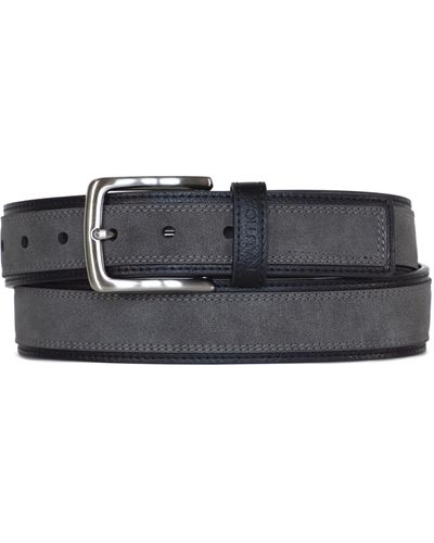 Nautica Casual Overlay Leather Belt - Black