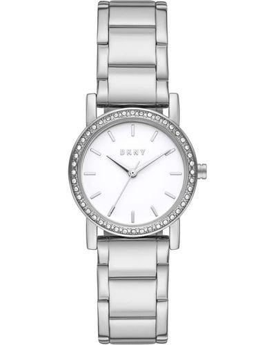 DKNY Soho Quartz Stainless Steel Dress Watch - Metallic