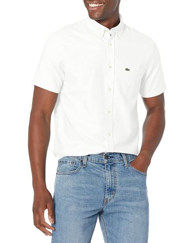 Lacoste Regular Fit Cotton Shirt - White