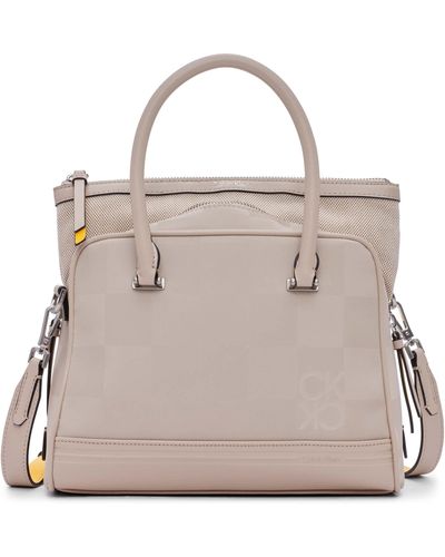 Calvin Klein Malachite Organizational Bag Satchel - Gray