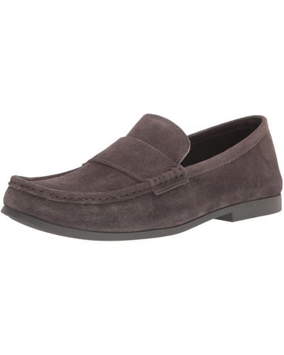 Vince S Daly Loafer Smoke Gray Suede 11 M - Black