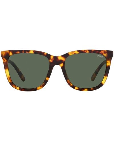 Polo Ralph Lauren S Ph4201u Universal Fit Square Sunglasses - Green